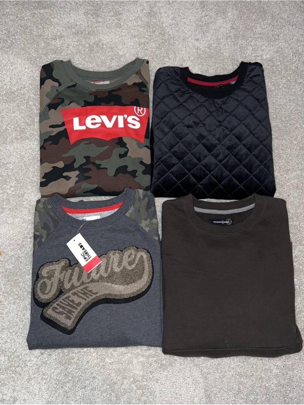 4 Pack Boys Crewneck Sweatshirt Bundle
